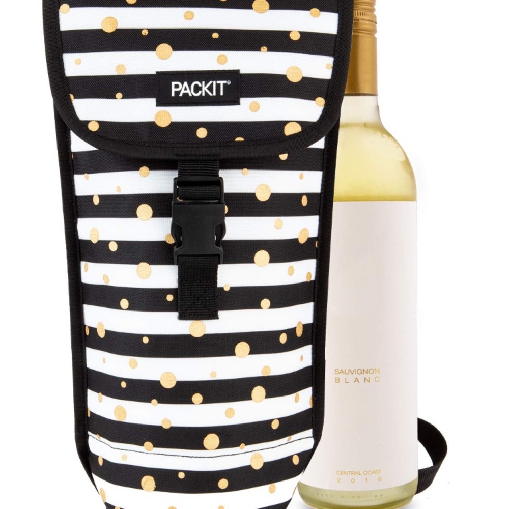 Striped Freezable Wine Bag
